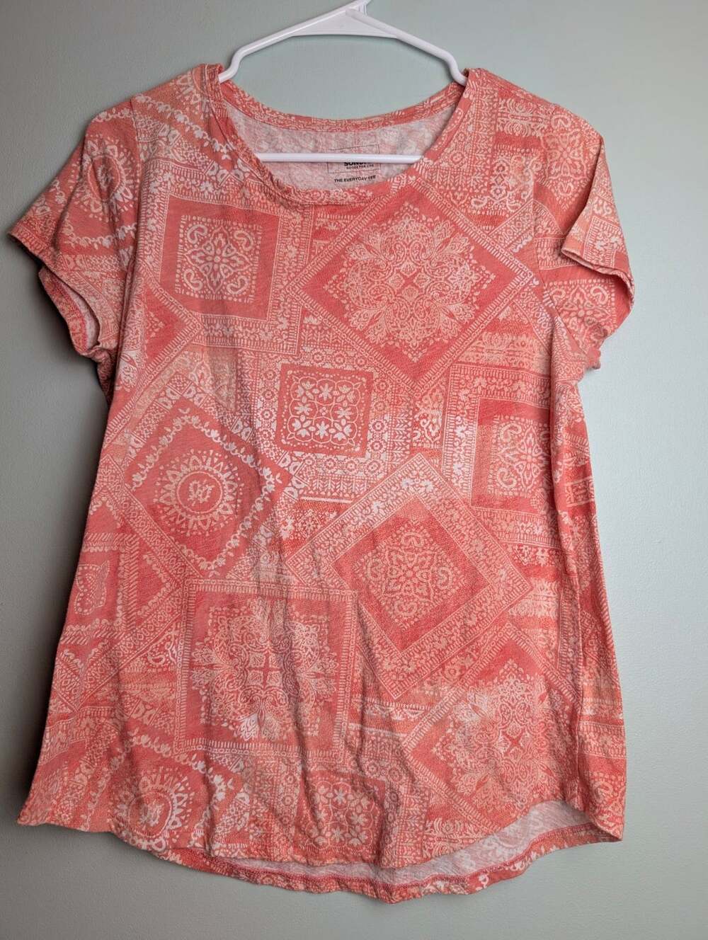 Patchwork Casualstyle Sonoma The Everyday Tee Coral Bandana Print